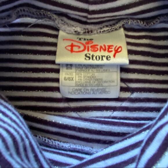 The Disney Store Striped Turtleneck Metallic Kids Sz 5-6 - Picture 3 of 9
